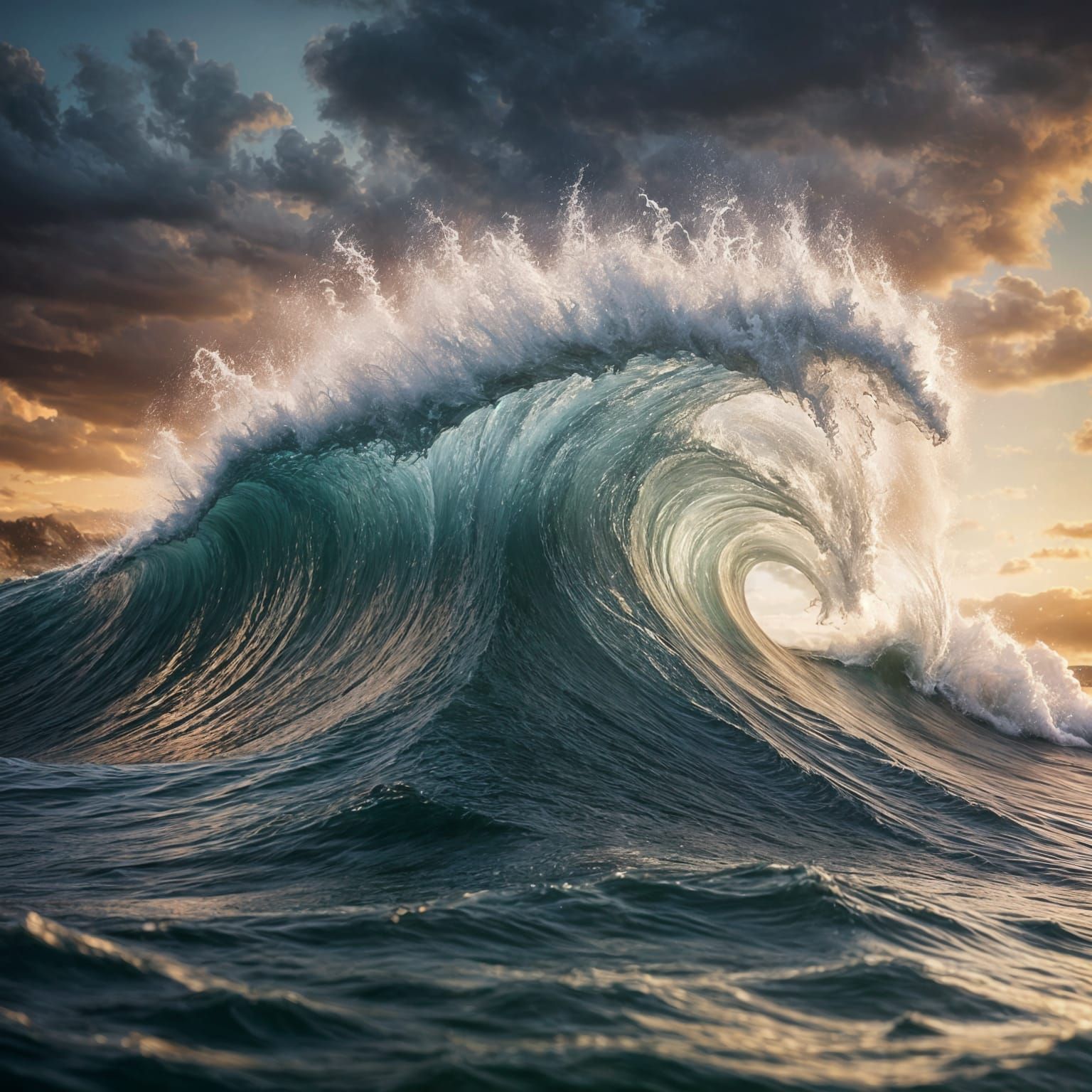 Dramatic Ocean Storm Captured in Glass