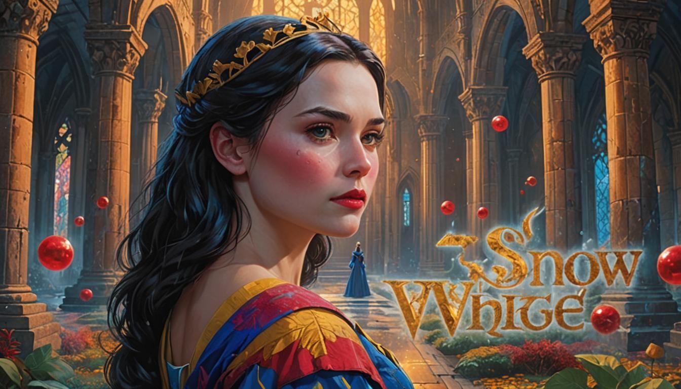 Snow White in Mystical Castle, Digital Matte Painting