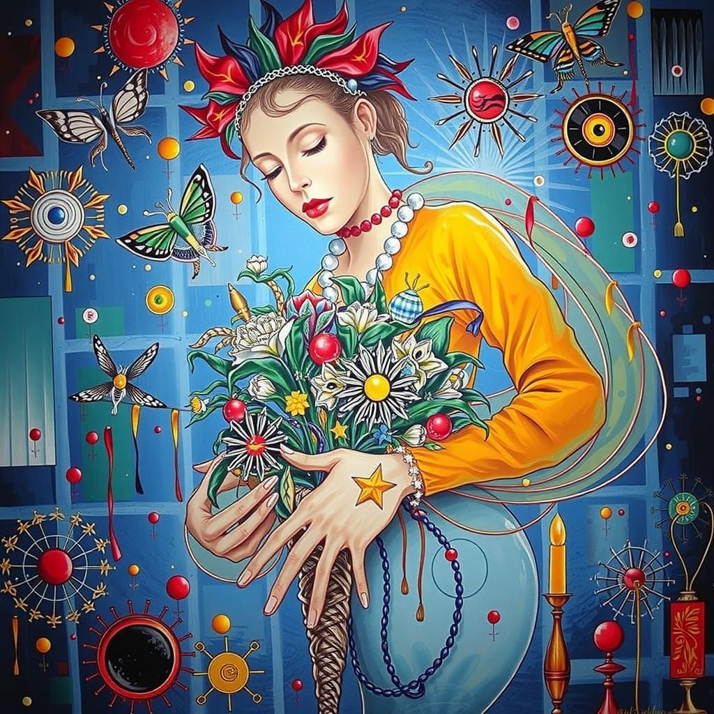 Hyperrealistic Sculptural Image with Vivid Colors