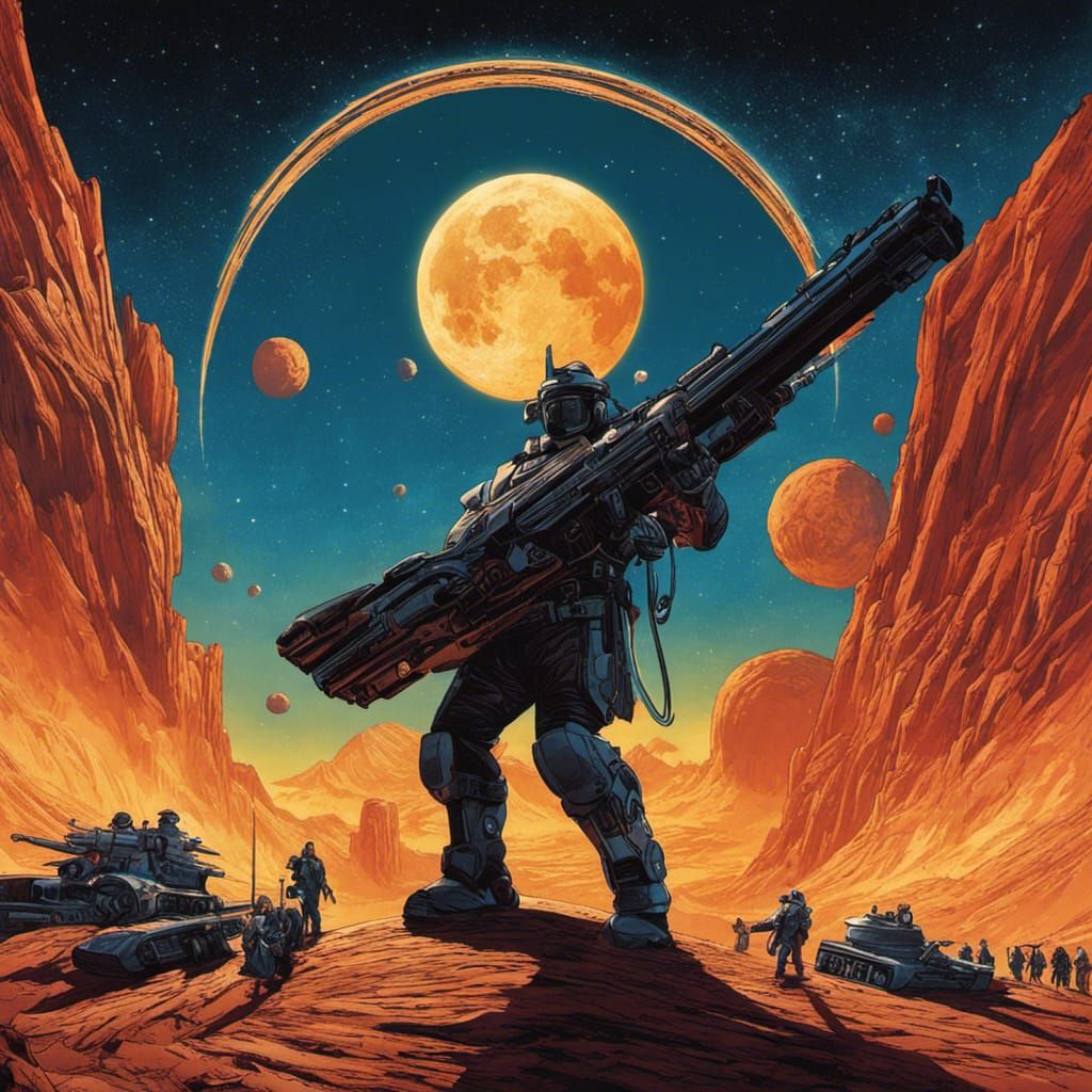 Space Spaghetti Western Gunwoman in Technicolor