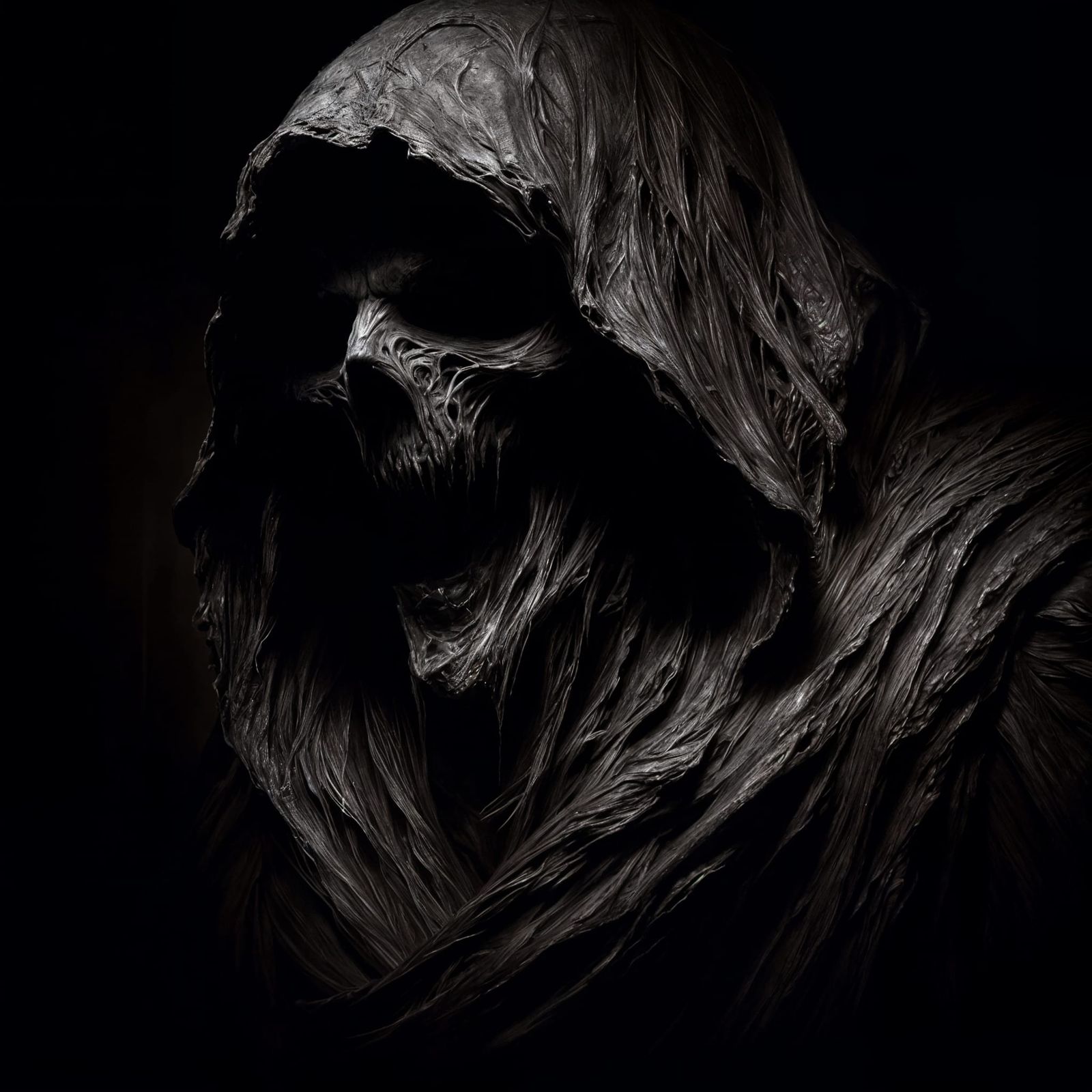 Sinister Shadow Beast in Dark Romanticism Style