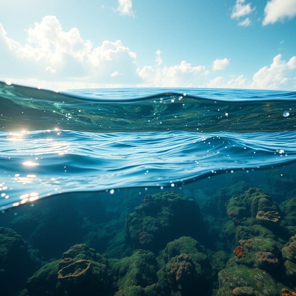 Vibrant Underwater Landscape in 3D Game Style