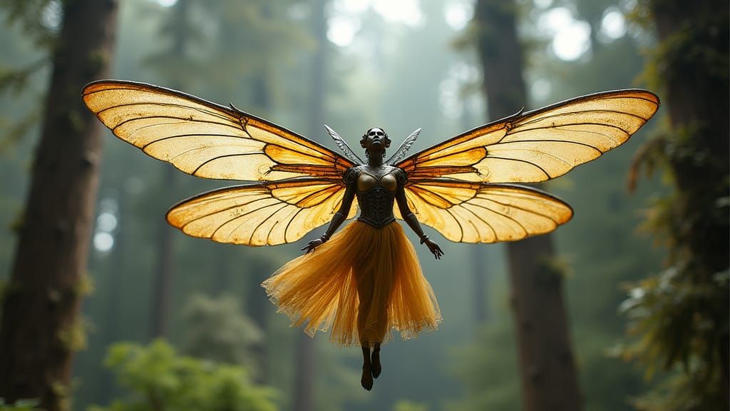 Steampunk Angel Yearning to Fly in Speculative Photo