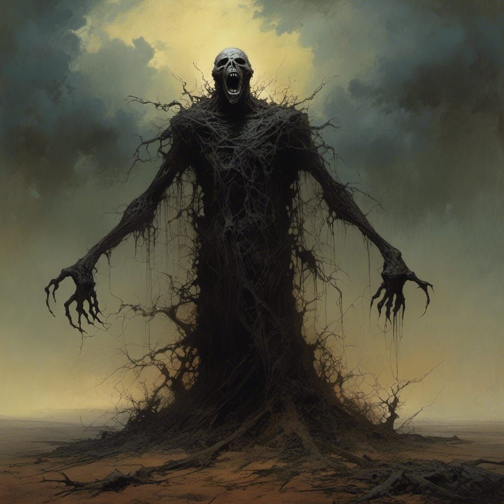 Beksiński-Inspired Surreal Scream