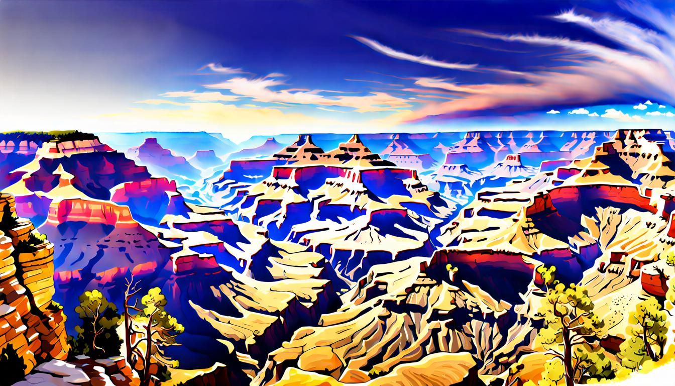 Panorama of Grand Canyon, South Rim, Arizona, version 3