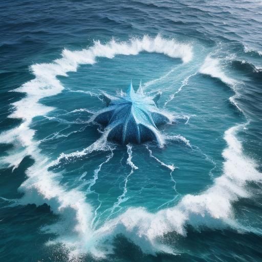 Playful Water Elemental in the Ocean