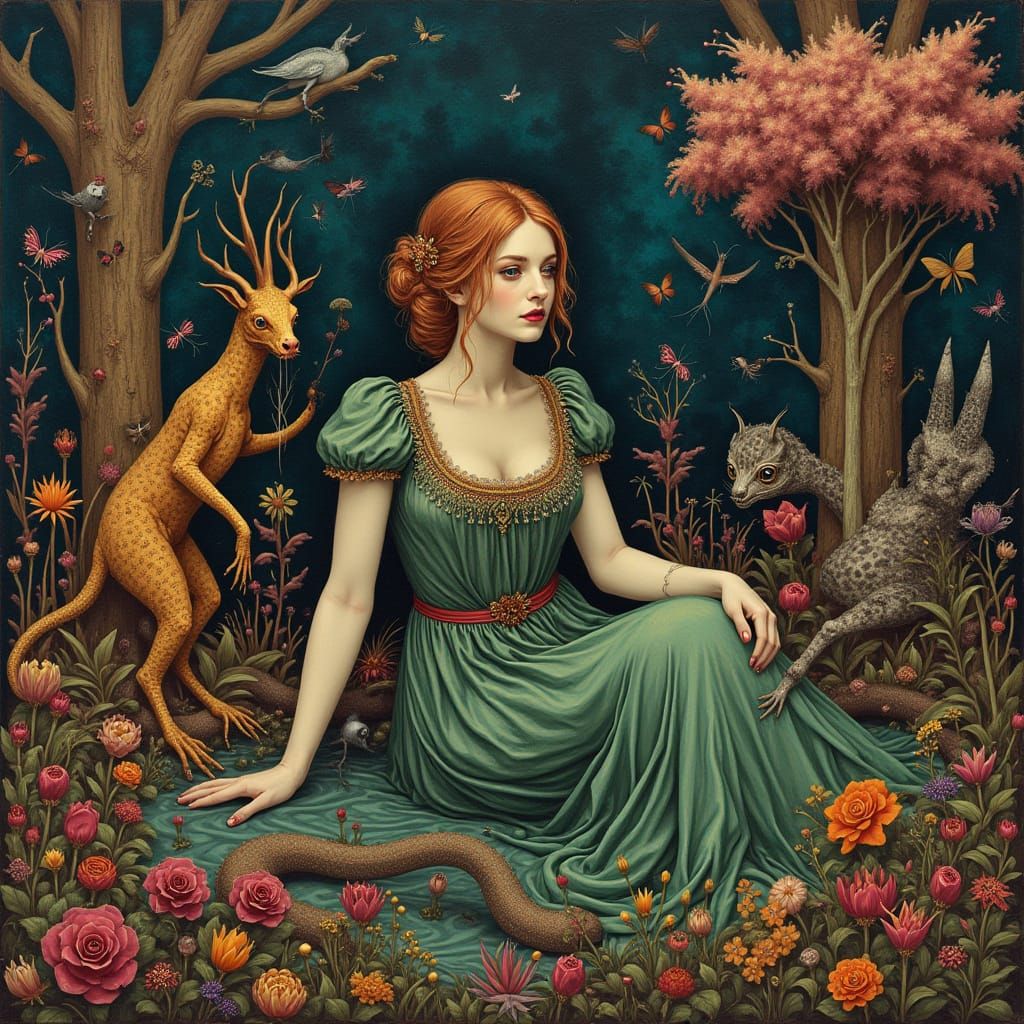 Surreal Garden Inspired by Hieronymus Bosch