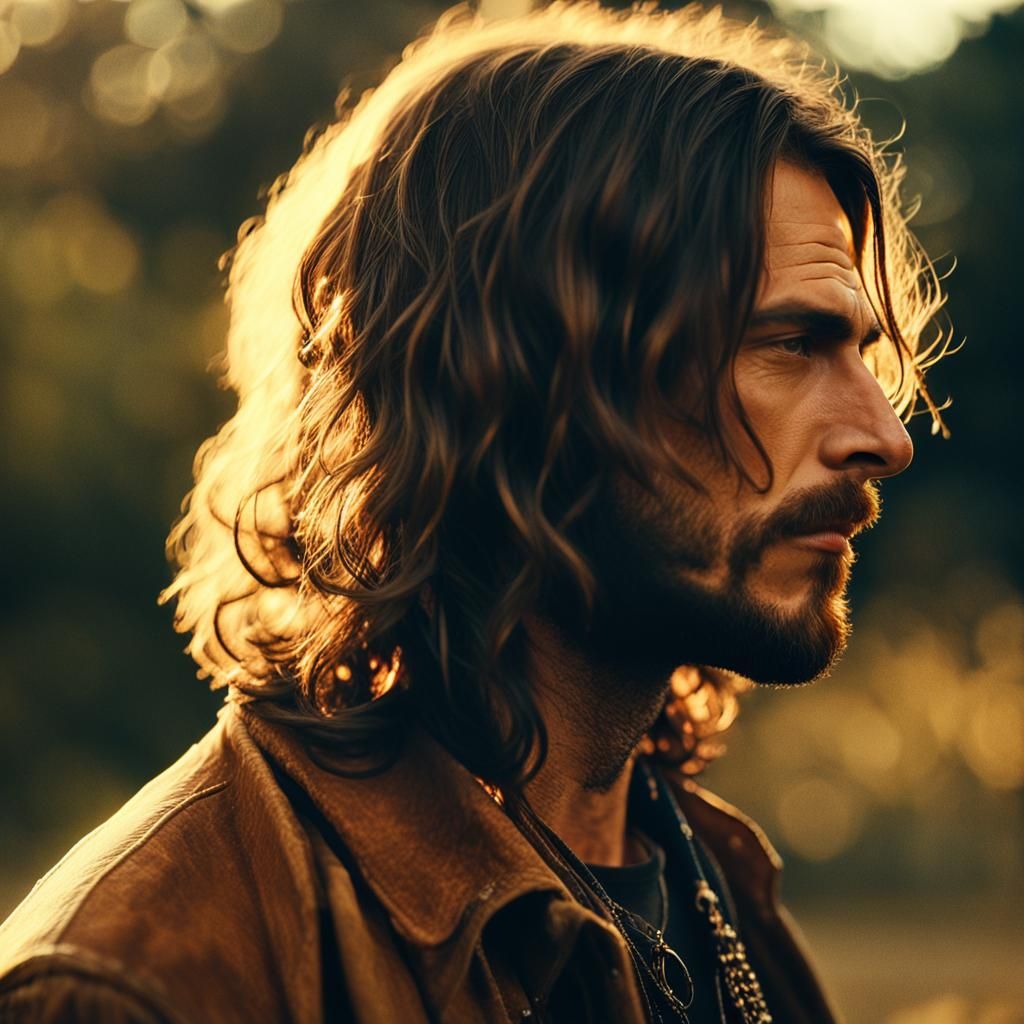 Cinematic Portrait of a Rock Star with Golden Light