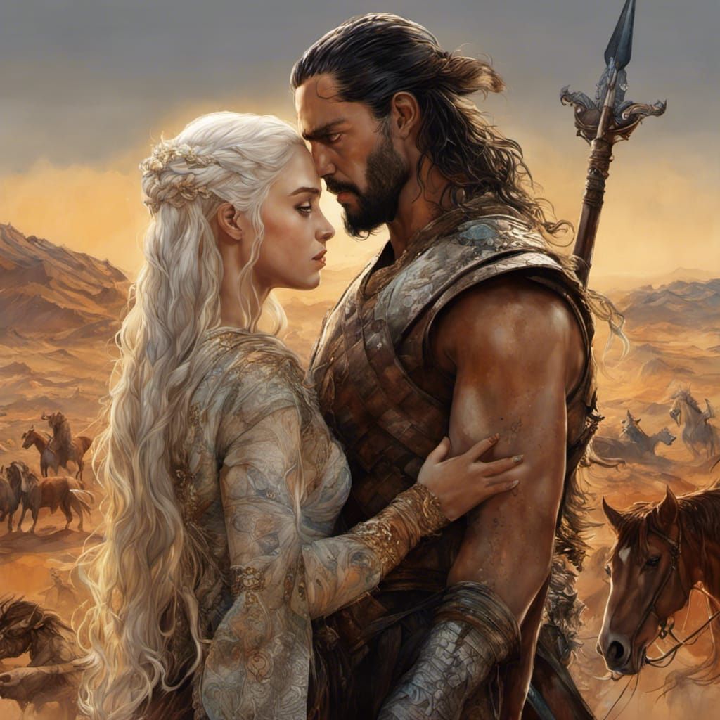 ""Khaleesi" Daenerys Targaryen  and Drogo