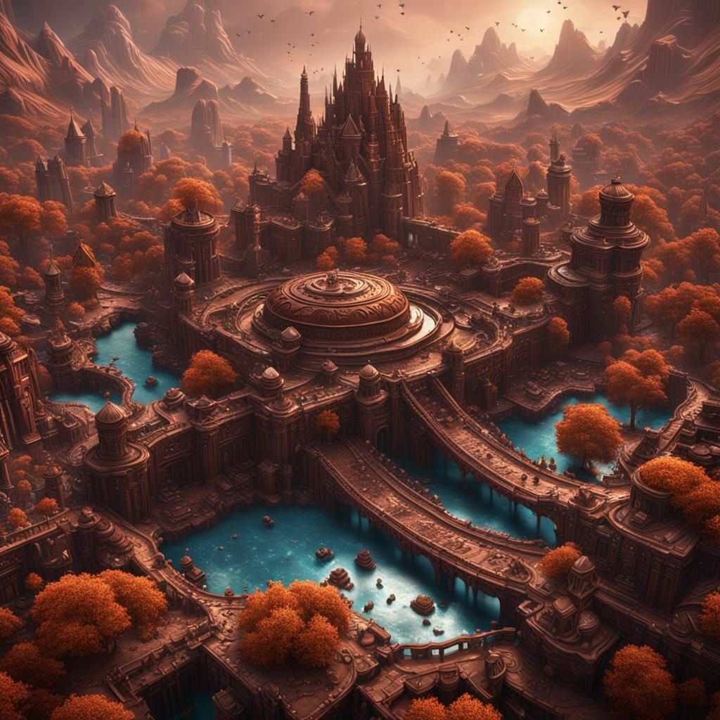 Chocolate World: Fantastical Concept Art in 8K