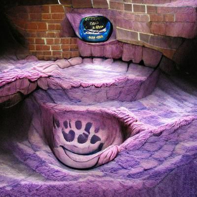 Surreal Cheshire Cat Litterbox in Wonderland