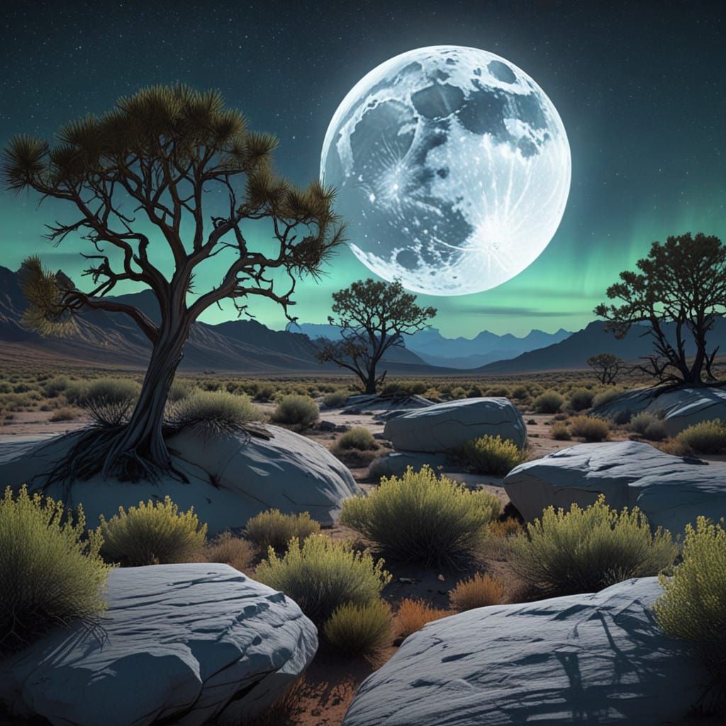 Surreal Desert Aurora