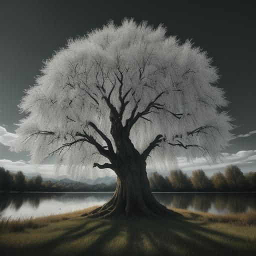 Hyperrealistic Willow Tree in High Definition