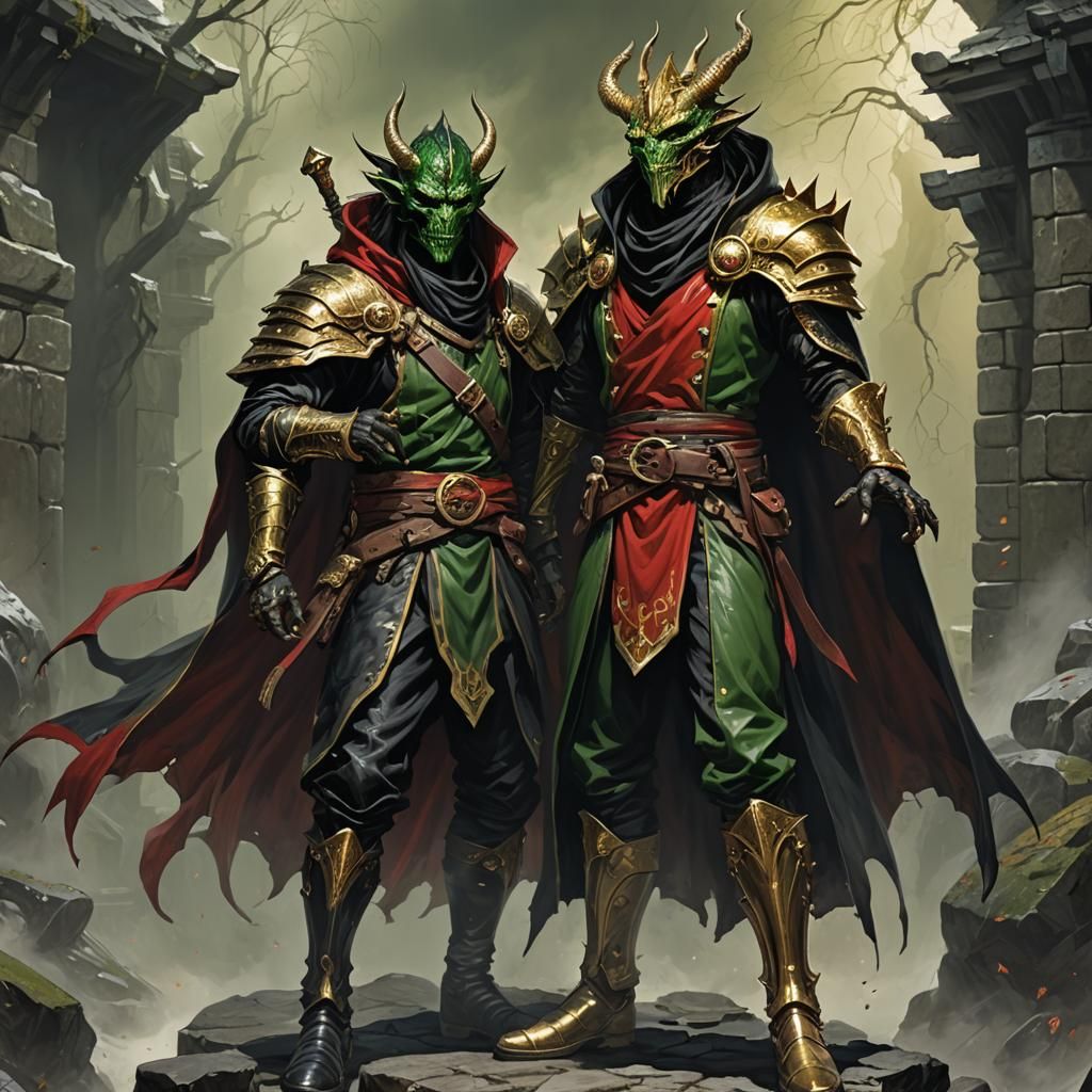 Dragonborn Sorcerer Conjuring Magic, Fantasy Art