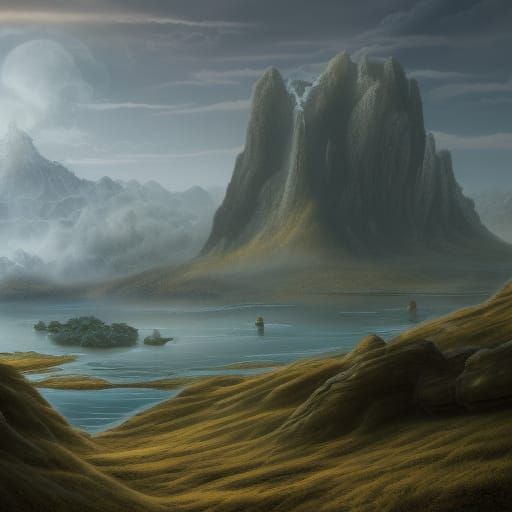 Detailed Landscape Matte Painting