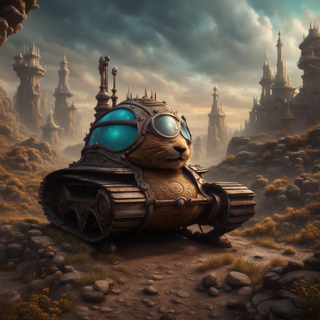 Fantastical Gopher: Detailed Matte Painting