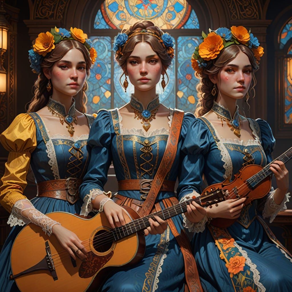 Sisters' Vintage Bluegrass Band in Triadic Harmony