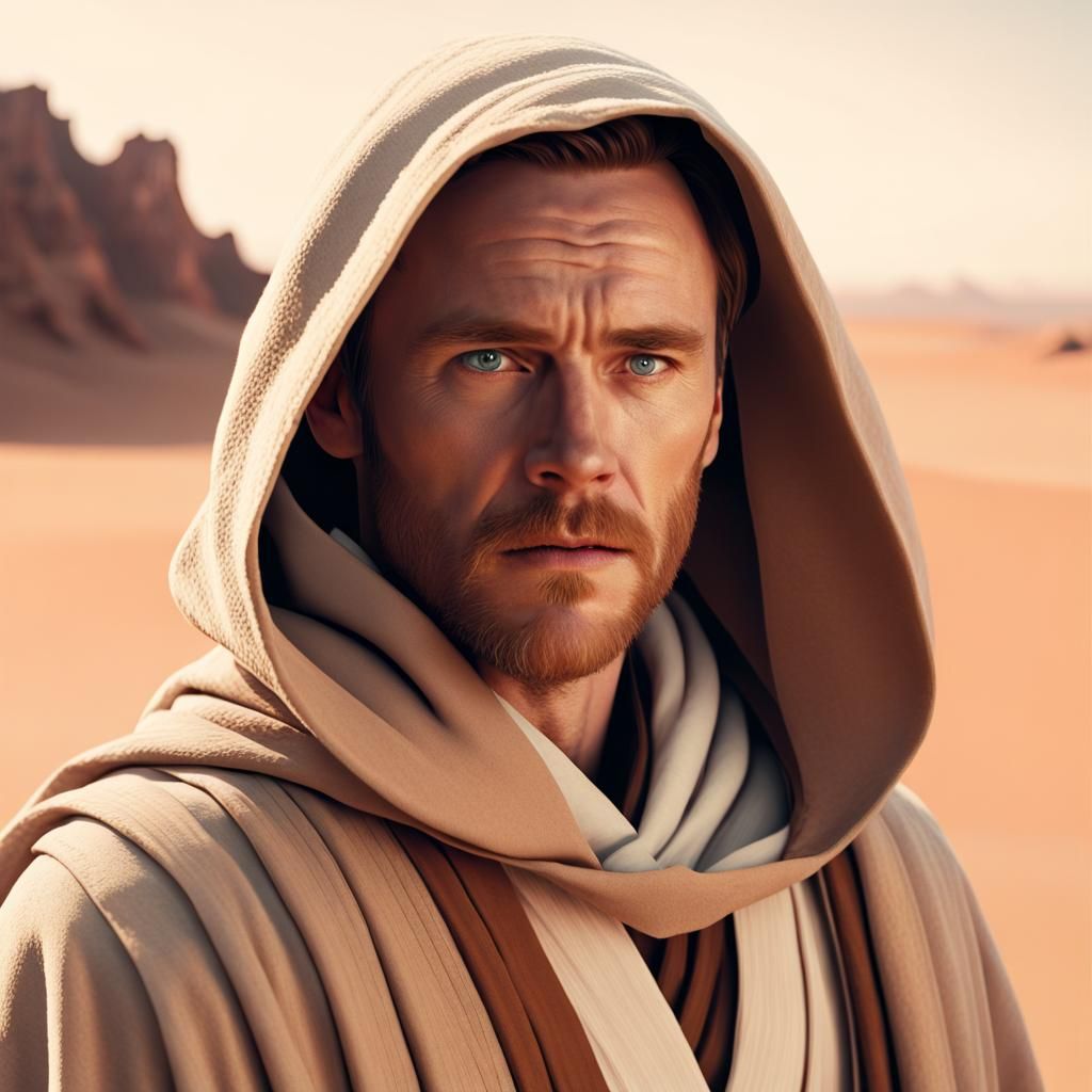 Obi-Wan Kenobi Portrait on Desert Planet