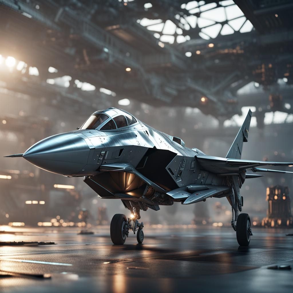 Futuristic Sci-Fi Mech Ground Shot in 8K