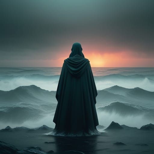 Mystical Coastline in Earthy Hues