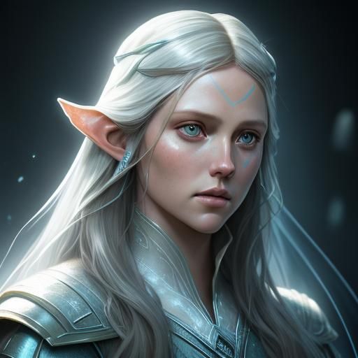 Galadriel Portrait in Artgerm and Mucha Style