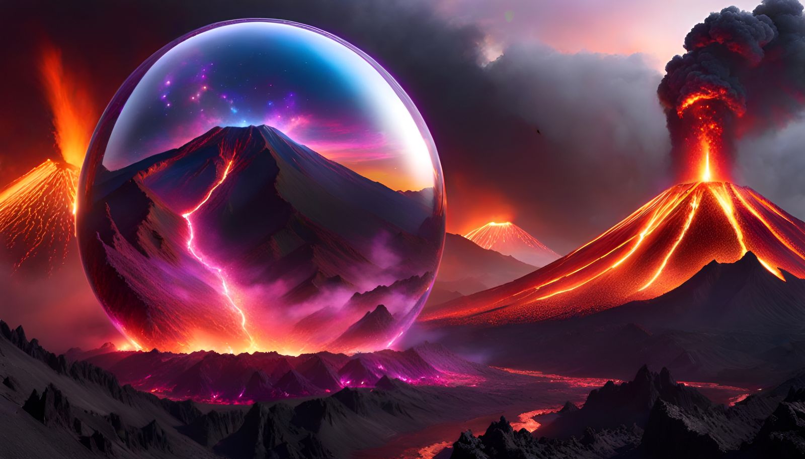 Surreal Ant Kingdom of Mutant Flies: Digital Illustration