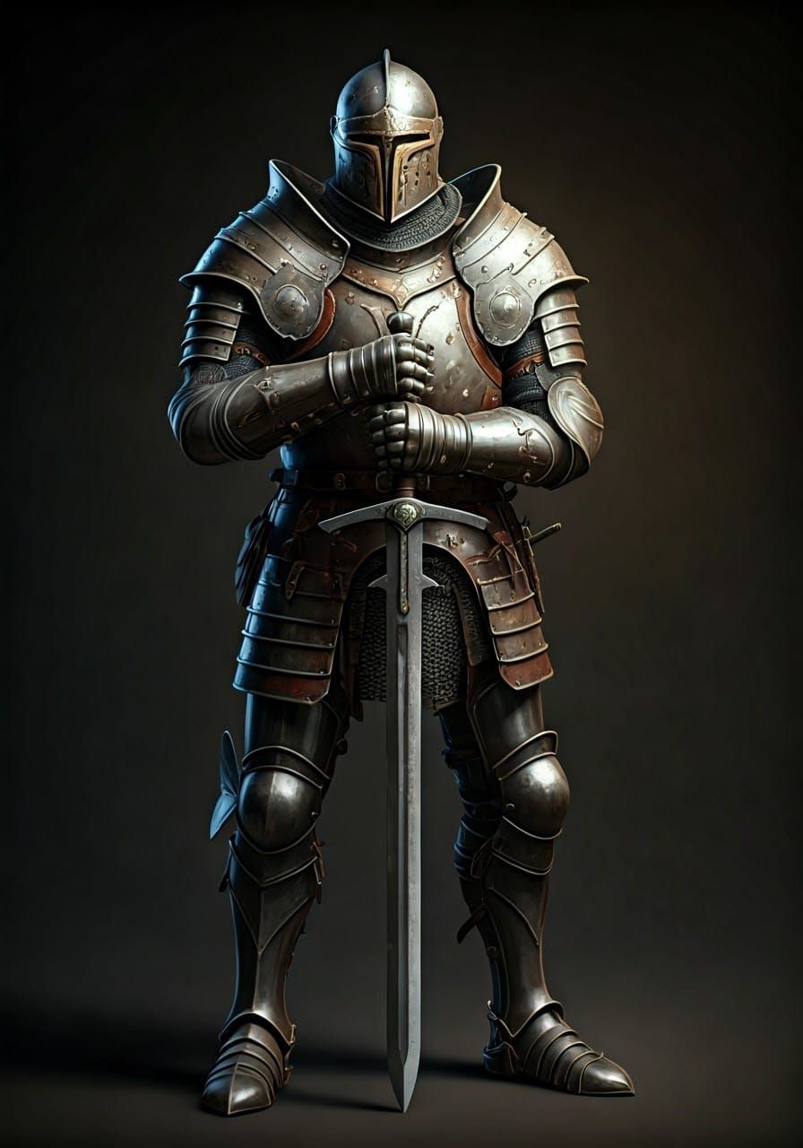 Guardian Knight in Intricate Armor