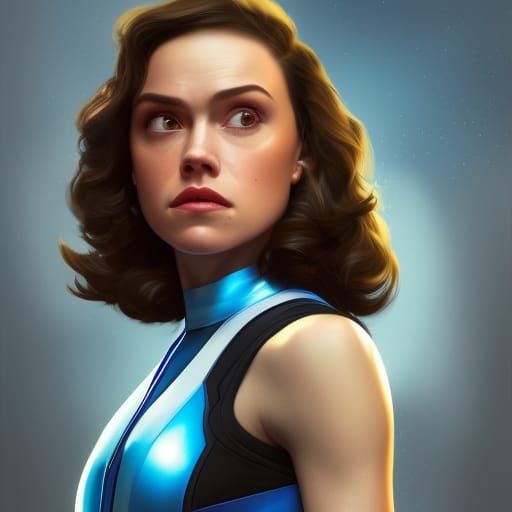 Elastigirl Portrait in Art Nouveau Style