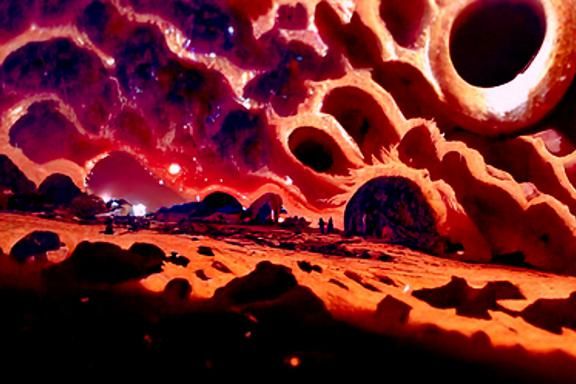 Halloween Jack-O-Lantern on a Red Planet