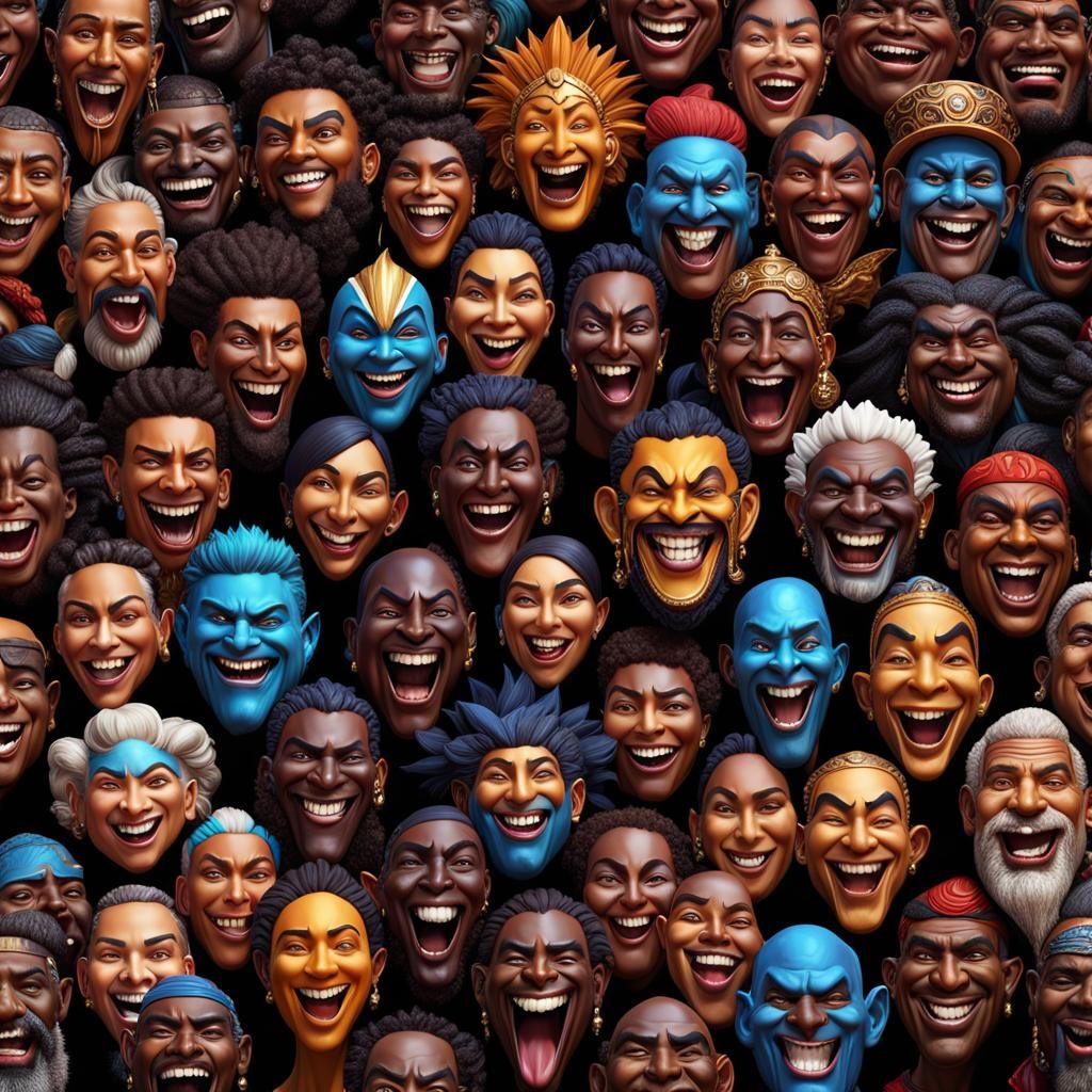 Laughter has no boundaries of race, religion or color of ski...