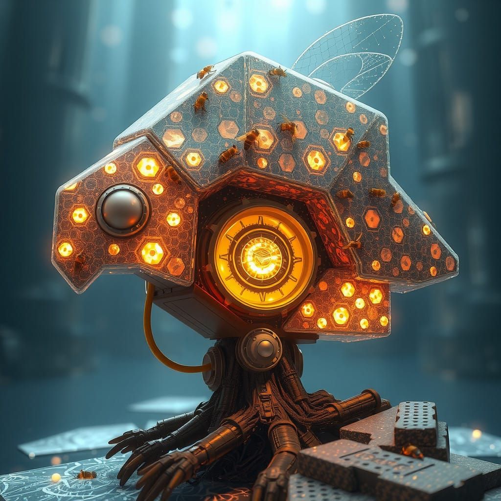 Guardian of Balance in a Realm of Shimmering Oceanic Current...