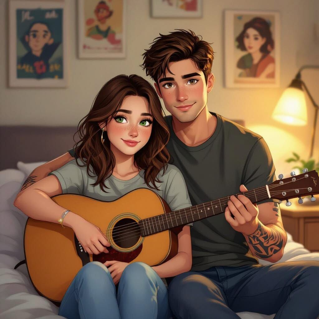 Romantic Dorm Room Illustration for Book Cover