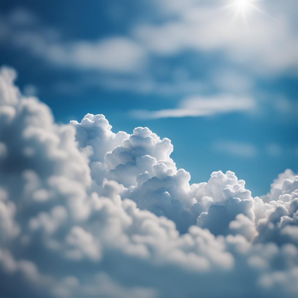 Cloud's Perspective: Blue Sky in Sharp Focus