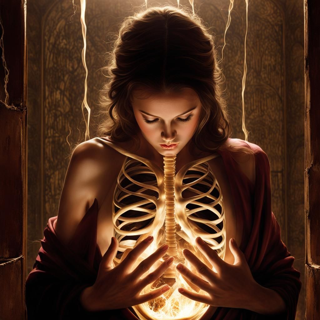 Cyborg Soul Upgrade as Gothic Horror Art