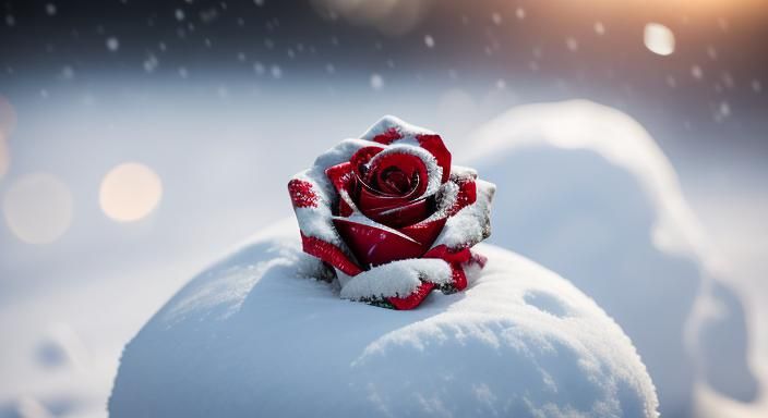 Roses in Snow: Professional Photography
