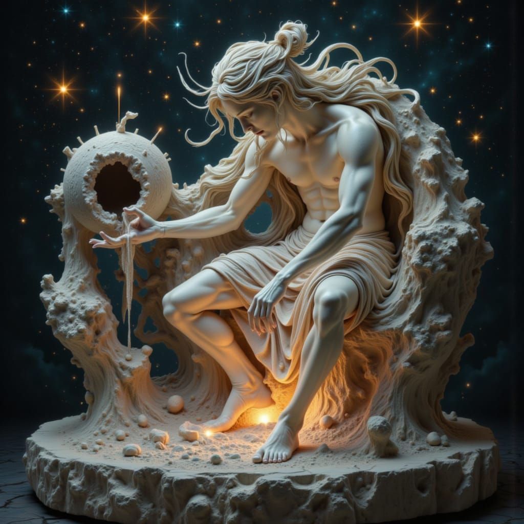 Sculptor Awakens Enchanted Statue Mid-Carving