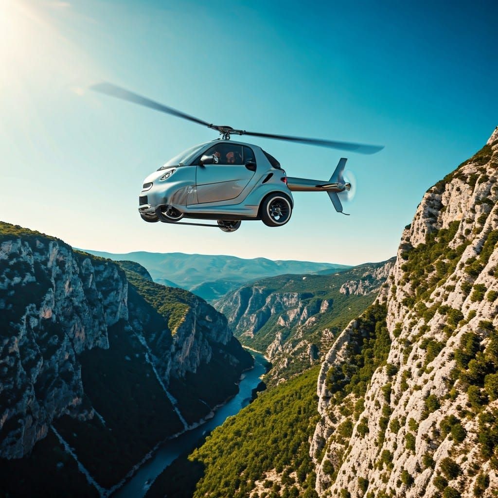 Smart Fortwo Hélicopter Concept Soars Over Gorges du Verdon