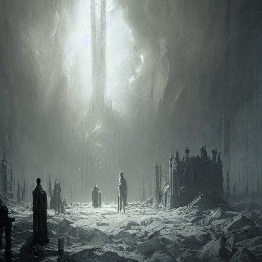 Horror Scene in Gustave Doré Style