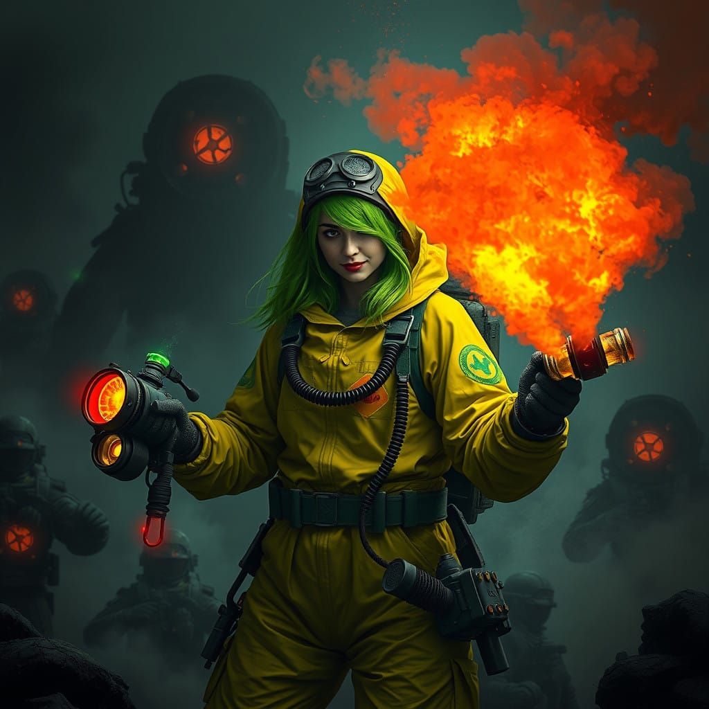 Toxic Warrior in a Hazmat Suit