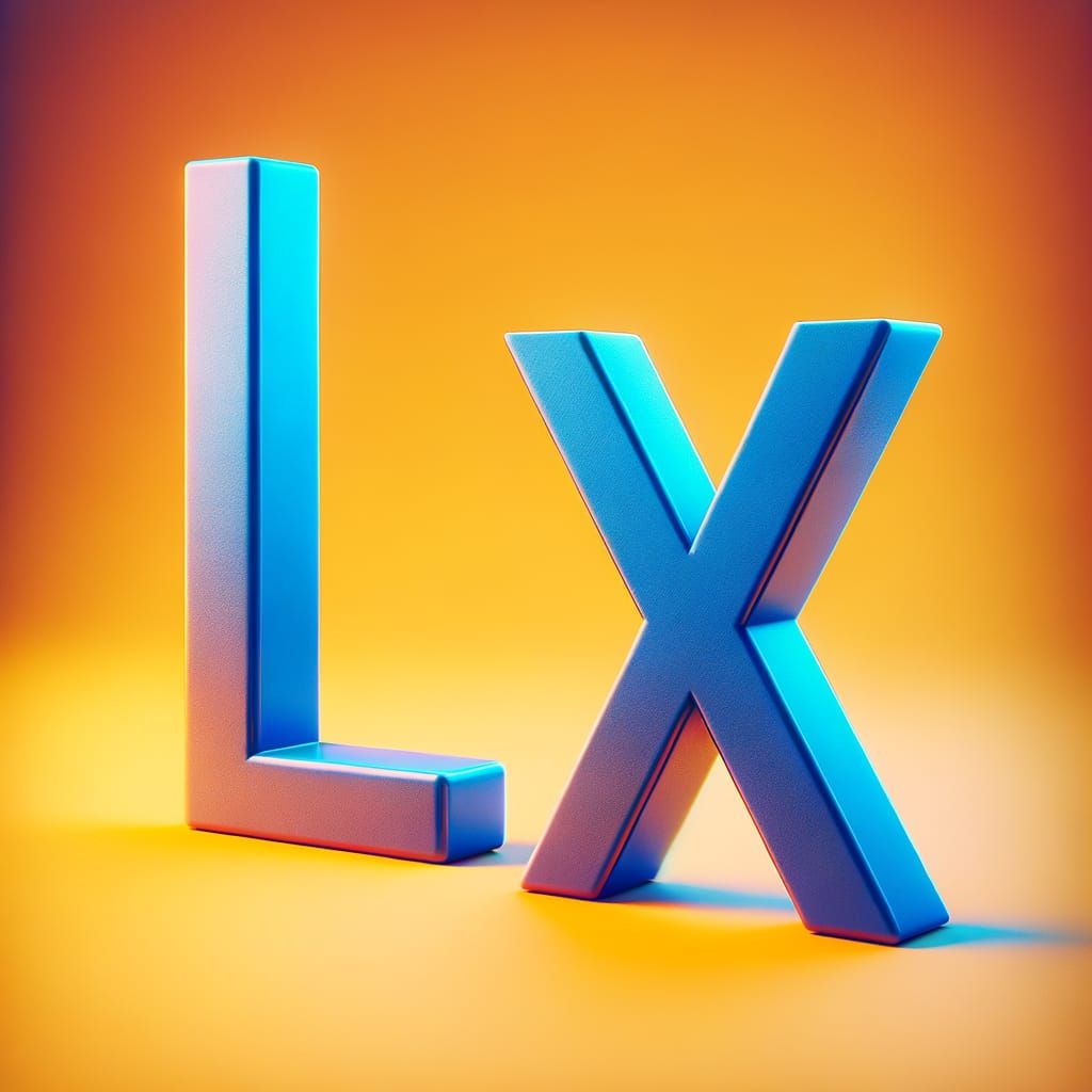Stable L and Falling X Letters Side by Side