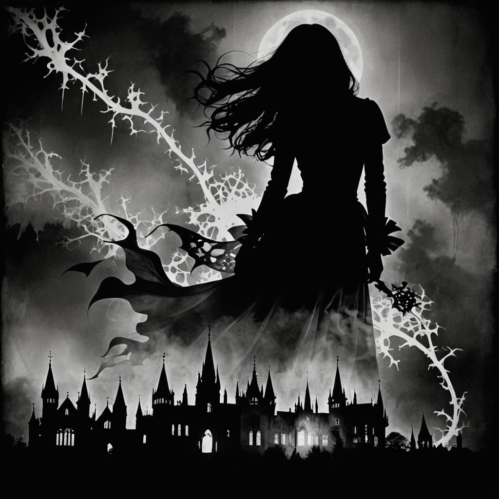 Gothic Dreams in Photogram Rayograph Style