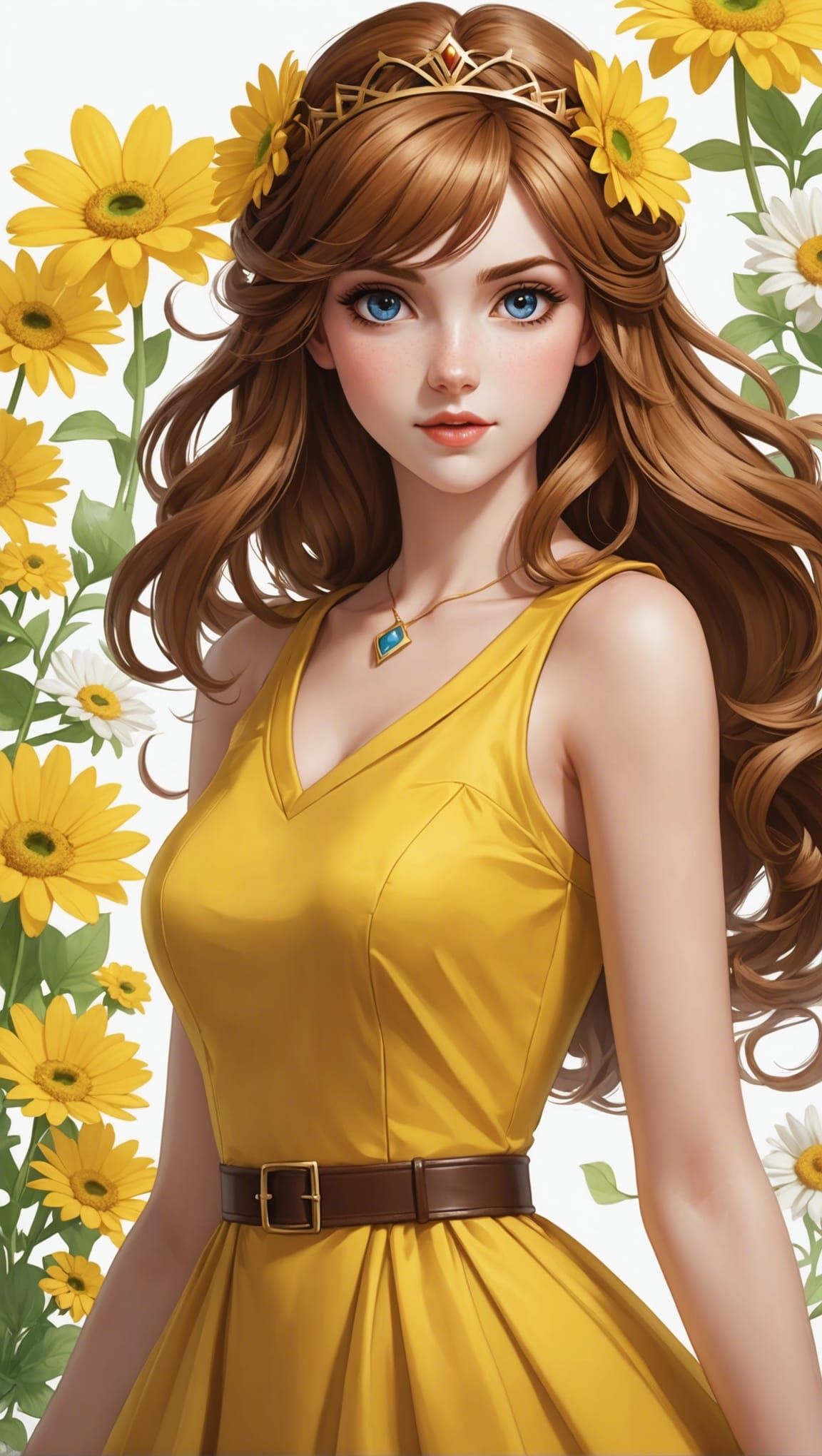 Princess Daisy in Anime Style by Artgerm