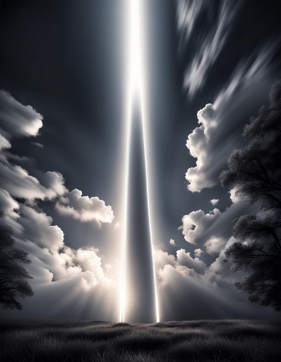 Tower of Light Piercing the Atmosphere