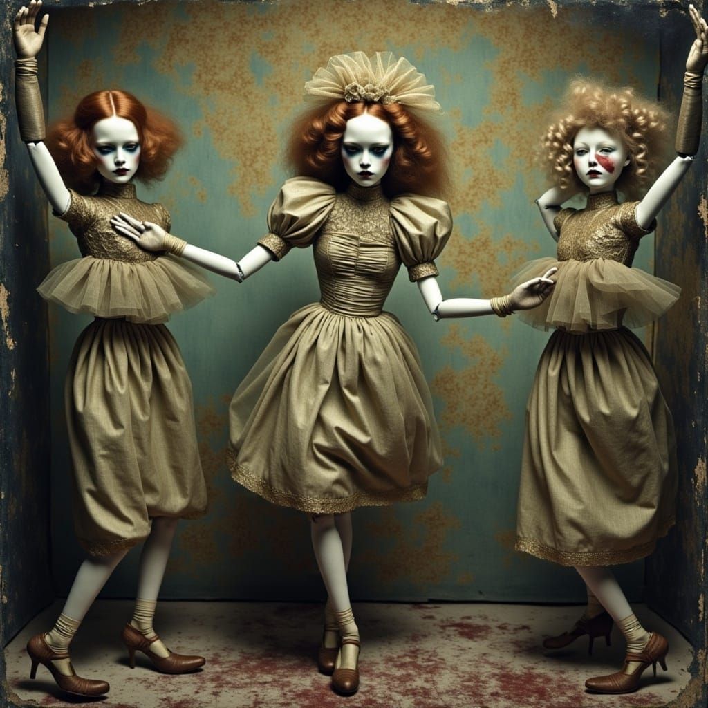 Surreal Marionette Dance Off: A Fantastical Spectacle