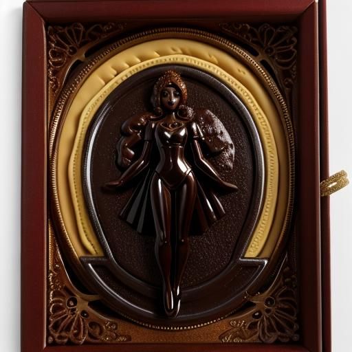 Woman Made of Chocolate and Cheese