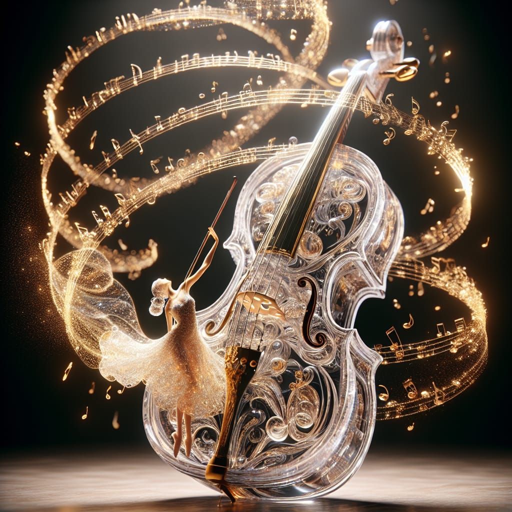 Crystal Cello Creates Ballerina of Golden Notes