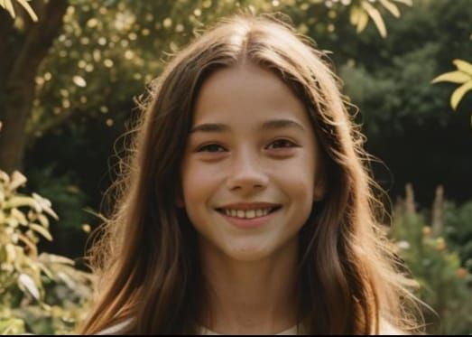 Cinematic Portrait of a Girl in a Garden