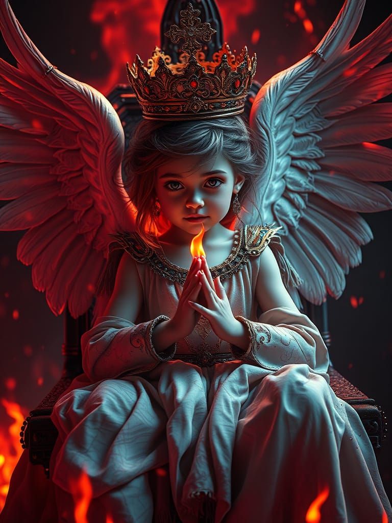 Angel Girl Ruling the Throne of Hell