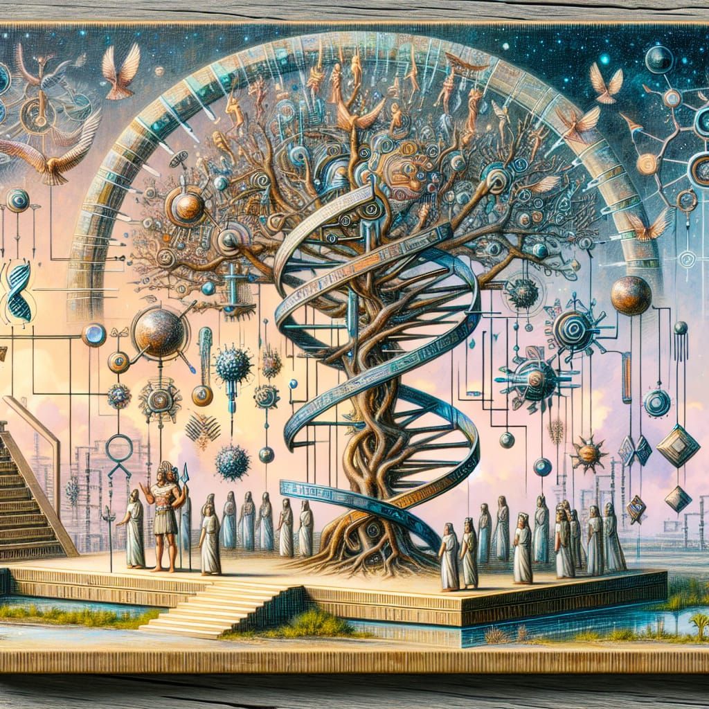 Biological Machine: Anunnaki Tree of Life in DNA Helix