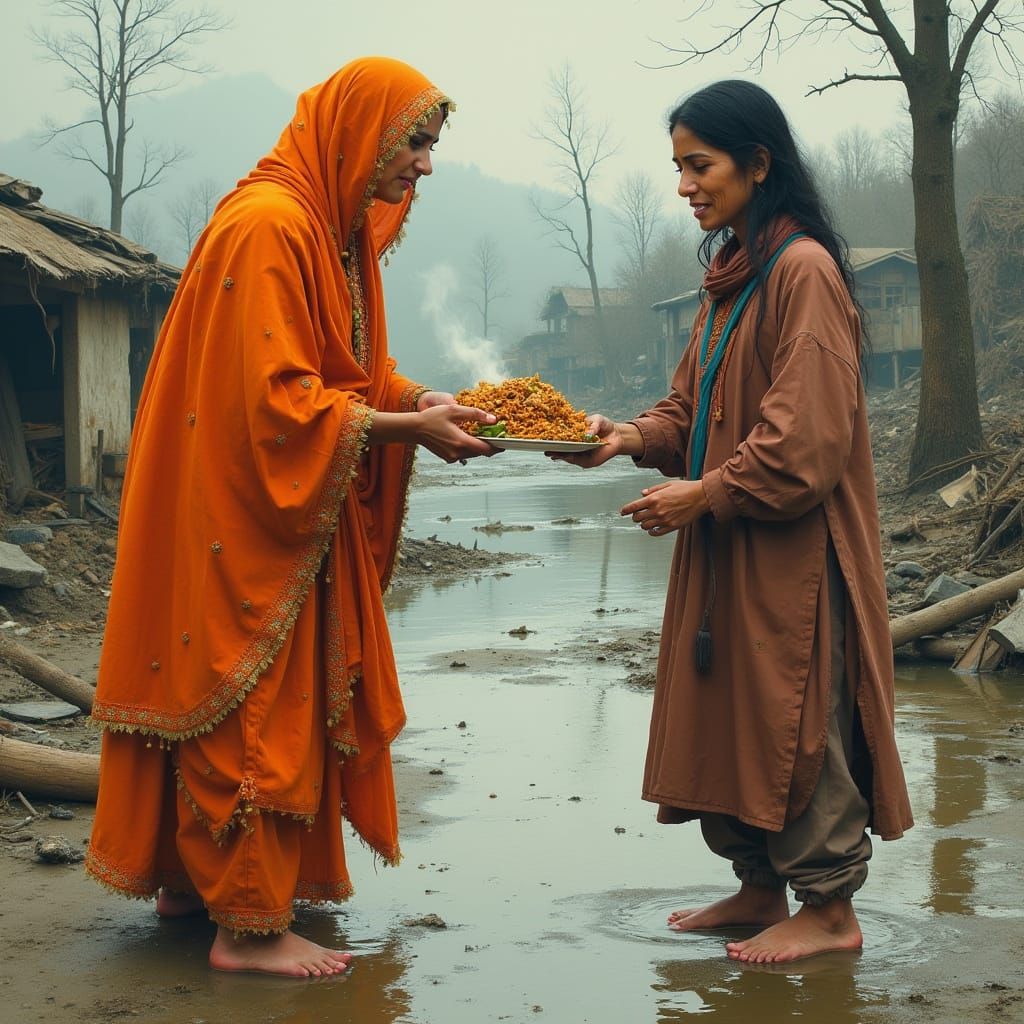 Pakistani Lady Offers Comfort to Flood Victim in Heartbreaki...